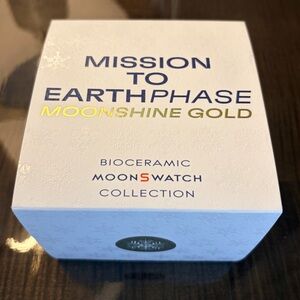 Swatch Moonshine Gold Cold Moon Bioceramic Watch Limited Edition